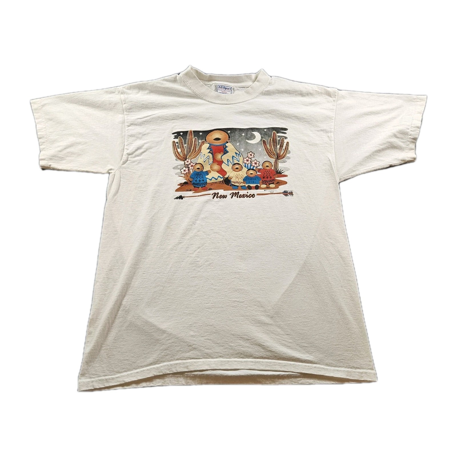 Vintage New Mexico 90s Tourist Graphic T-Shirt All Sport Tag XL FAST SHIPPING
