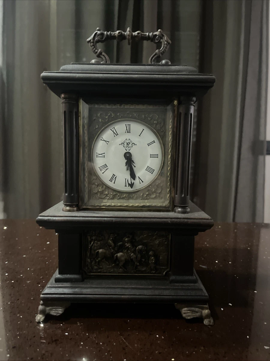 Orologio svizzero d'epoca – ELUXA, pendolo da camino dipinto a mano (anni '60