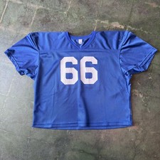 Vintage Blue Football Jersey "66" Made In USA Mens XXL