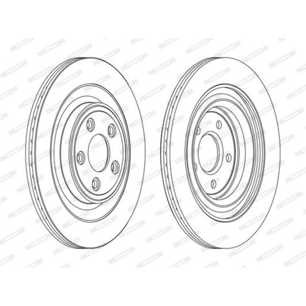 Ferodo 2X Bremsscheibe Hinten Ø326 Mm FüR Jaguar XK8 Convertible X100 4.0 4.2-image