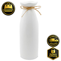 Keramik Vase Weiß 21Cm Handgefertigt Deko FüR Frische Trockenblumen Boho