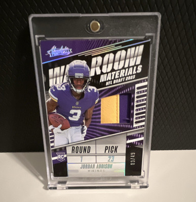 Jordan Addison 2023 WR-JA War Room Holo Silver 3/49 RC Number Match! Absolute