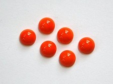 Vintage Opaque Orange Glass Cabochons 7mm cab701PP