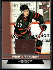 2023-24 Team Canada Juniors pride of program Jack Matier #77