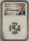 1947 P Roosevelt  Silver Dime MS66 PCGS FT Gem BU!