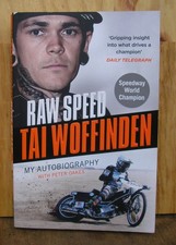 TAI WOFFINDEN AUTOBIOGRAPHY PAPER BACK BOOK + GOLD WORLD CHAMPION BADGE