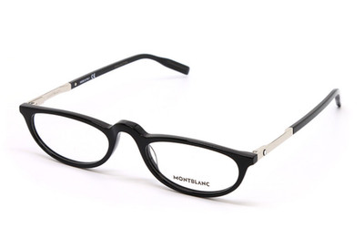 New MONTBLANC MB0024O 001 53-21 155 Black &Silver Reading Glasses Frames Readers