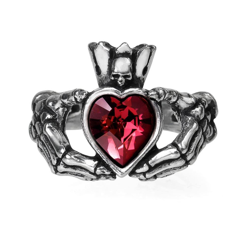 Alchemy Gothic Claddagh By Night Ring -Brand New