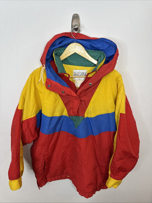 Vintage Northern Spirit Men M 80s Retro Anorak Skit Jacket Colorful Lined