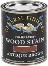General Finishes Water Based Wood Stain, 1 Pint, Antique Brown