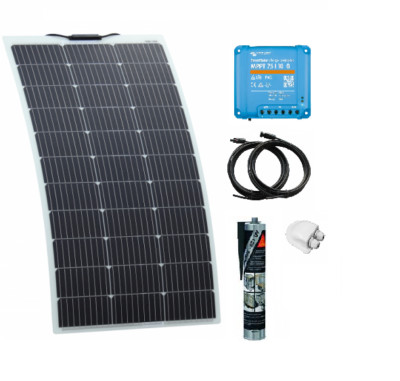 100w Semi-Flexi Solar Panel Kit with Victron 75/10 Smart Solar MPPT