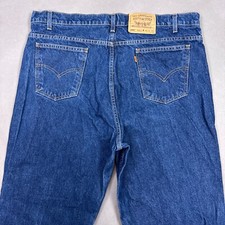 Vintage Levis 517 Jeans Mens 42x30 Blue Orange Tab Bootcut Denim Pants Dark Wash