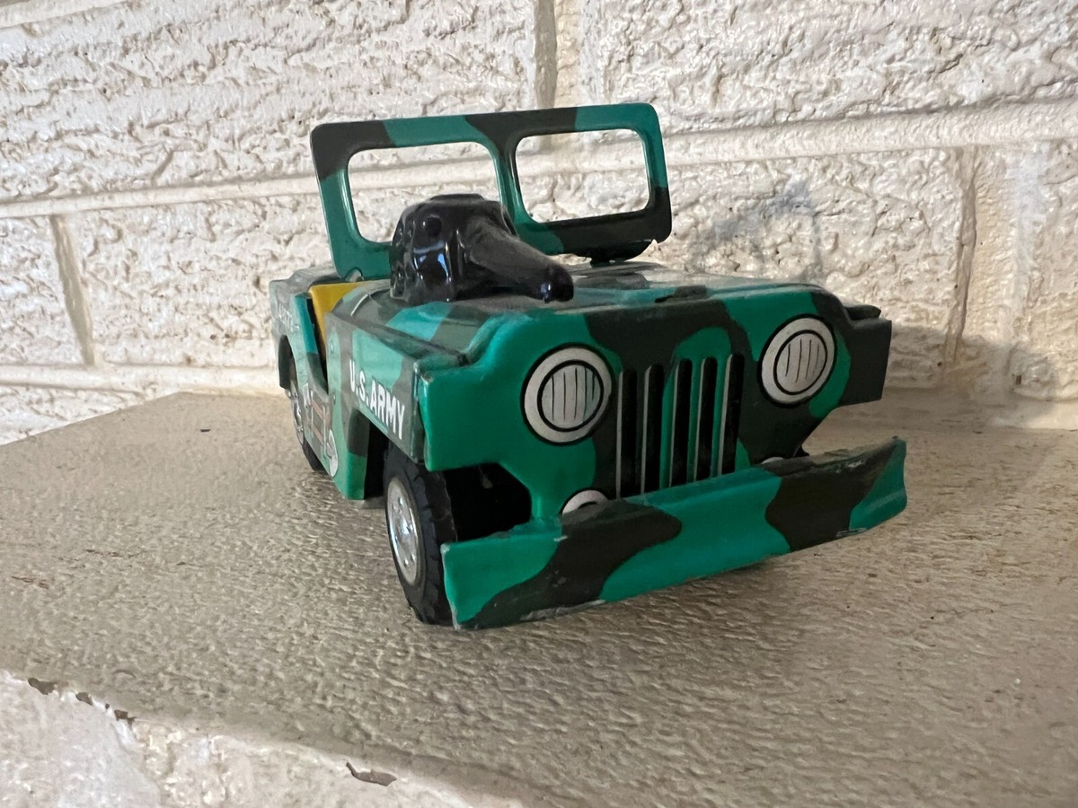 Vintage Marx Japan Tin Friction US Army Jeep 6