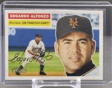 2005 TOPPS HERITAGE MLB #78 Edgardo Alfonzo Giants SP Black Socks Variation