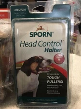 Sporn Pet Control Head Halter Medium Black Necks 12-15”