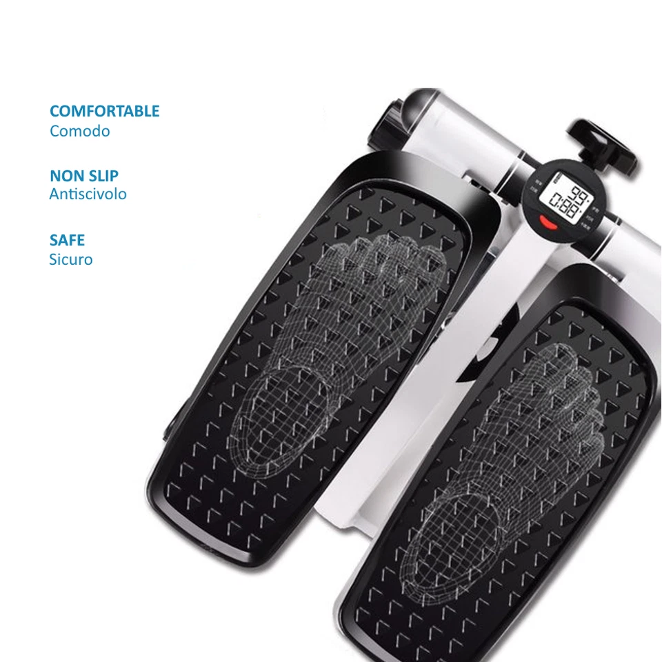 IRON GYM MINI STEPPER MACHINE ANTISCIVOLO PALESTRA STEP UP CON BANDE ELASTICHE - Imagen 2 de 4