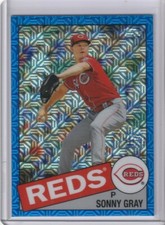 Sonny Gray 2020 Topps 1985 35th Anniversary Blue Mojo 148/150 Cincinnati Reds