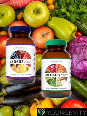 Youngevity Dr. Wallach 18 Daily Super Fruit Blend & 20 Daily Super Veggie Blend