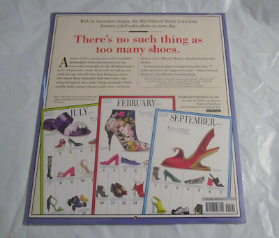 Factory Sealed 365 Days of Shoes Wall Calendar 2019 Picture A Day