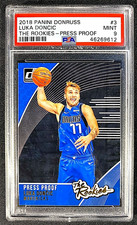 2018 PRESS PROOF DONRUSS LUKA DONCIC #3 THE ROOKIES MAVERICKS PSA 9 MINT G1336