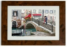 *Larger Size* Venice Bridge Framed Print by Richard MacNeil