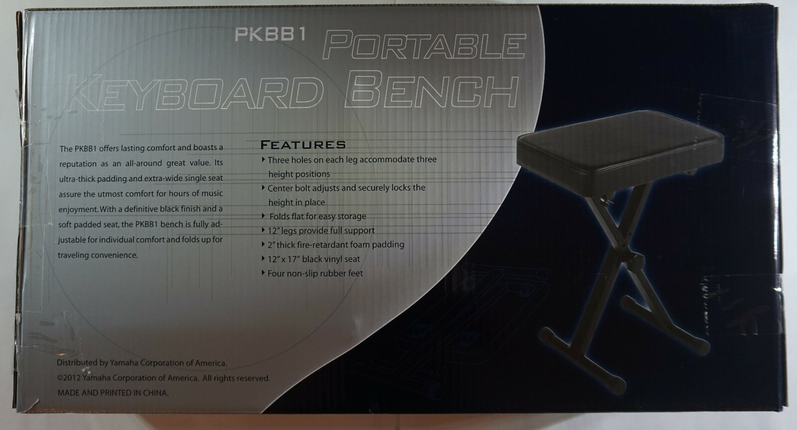 Furniture Yamaha Pkbb1 Adjustable Padded Keyboard X Style Bench Black 19 5 Inches Home Garden
