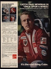 1971 PAUL NEWMAN - COCA COLA Racing - VINTAGE ADVERTISEMENT