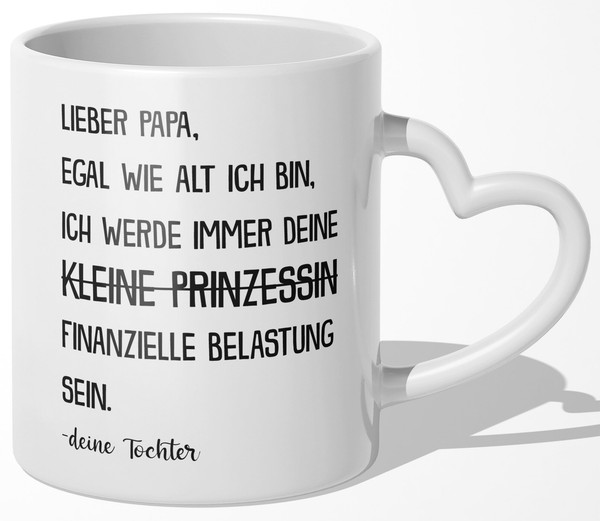 Papa Tochter Tasse Vater Geschenk Geburtstag Vatertag Kaffeetasse MäNner-image