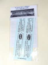 S Scale QR Billboard Holland Motors thin film decals. ALPS printed in Australia.