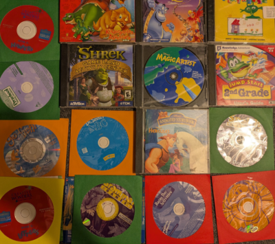 Activity Learning PC video games for very small KIDS CD MS-Dos