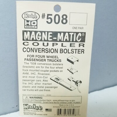 Kadee 508 AHM/Rivarossi 4-Wheel Passenger Truck Conversion Bolsters -- 1 Pair HO