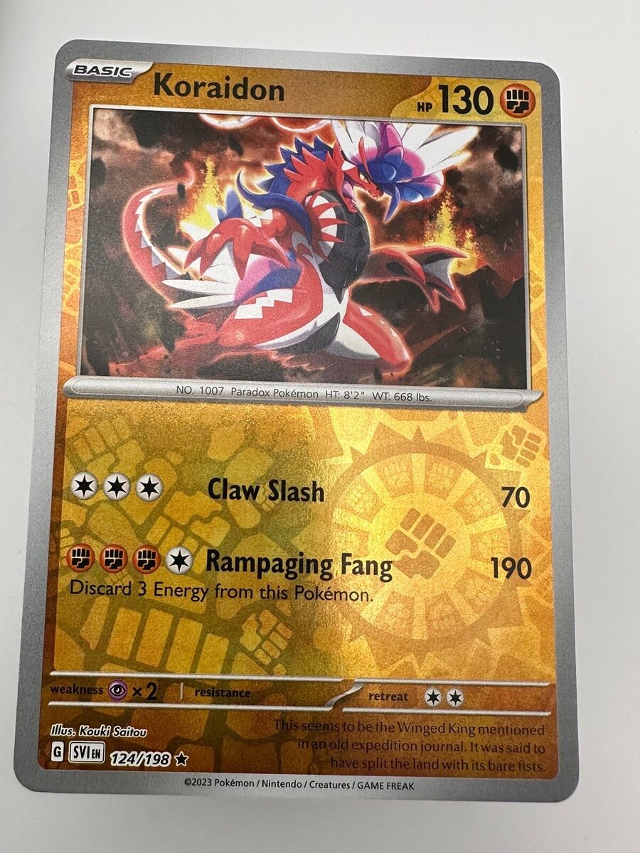 Koraidon & Miraidon - Scarlet & Violet - Legendary Pokemon 2 Card Lot -  080/198-124/198