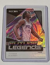 Tyrese Maxey 2022-23 Panini Recon Future Legends #25 Holo 76ers Basketball
