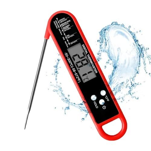 Meat Thermometer Digital - Waterproof Fast Meat Thermometer with Backlight &-image