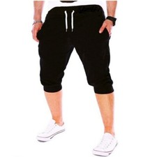 Summer Men's Casual Slim Shorts Fitness Gym Beach Sweatshorts 3/4 Jogging Pants