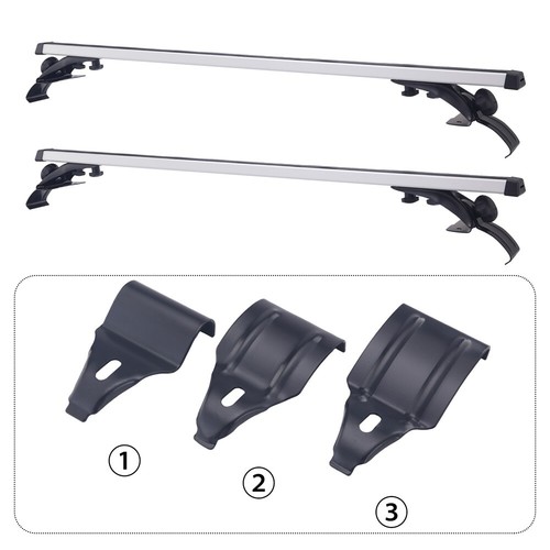53" Top Roof Rack Cross Bar Luggage Cargo Carrier Aluminum For GMC Sierra 2500HD - Picture 8 of 10