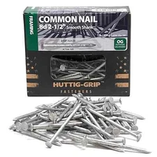 Huttig Grip 8d Framing Common Nail 2-1/2 in HGN8OGC1 Galvanized 1 lb 104 Nails