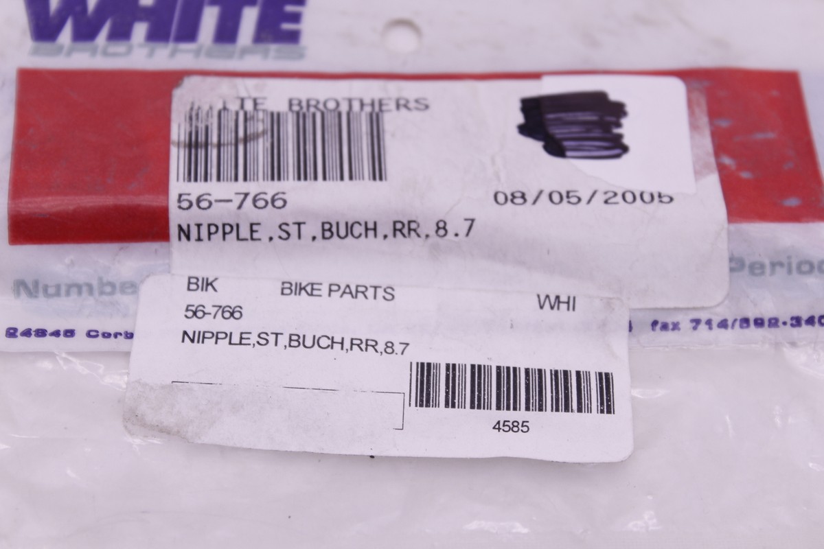あああ WHITE BROTHERS NIPPLE SET BUCH RR 8.7 GAUGE 004585 56-766 R2.BX15