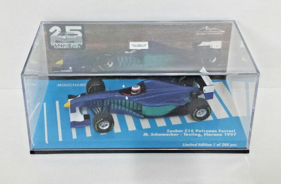 MODELLINO AUTO 1:43 MINICHAMPS FORMULA 1 SAUBER C16 SCHUMACHER TEST FIORANO 1997 - Immagine 2 di 4