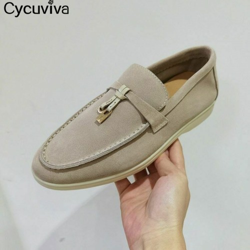 Damen flache Schuhe hängende Metall Halbschuhe Damenschuhe Damen Slipper Freizeitschuhe - Bild 8 von 30