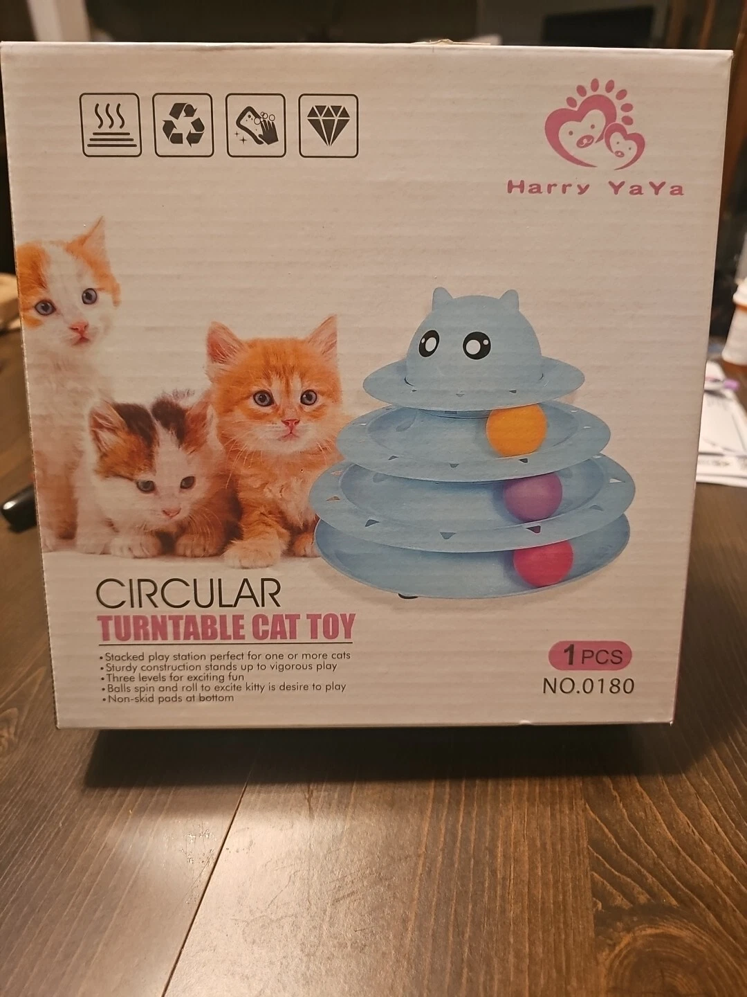 Circular Turntable Cat Toy W/ 3 Balls