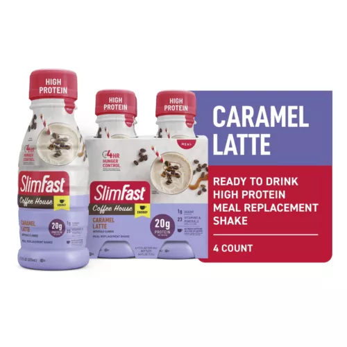 Meal Replacement Energy High Protein Shake, Caramel Latte, 11 Fl Oz Bottle