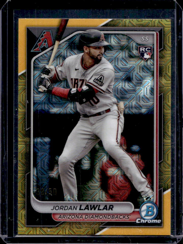 2024 Bowman Chrome Jordan Lawlar Mega Box Gold Refractor RC #/50 #55