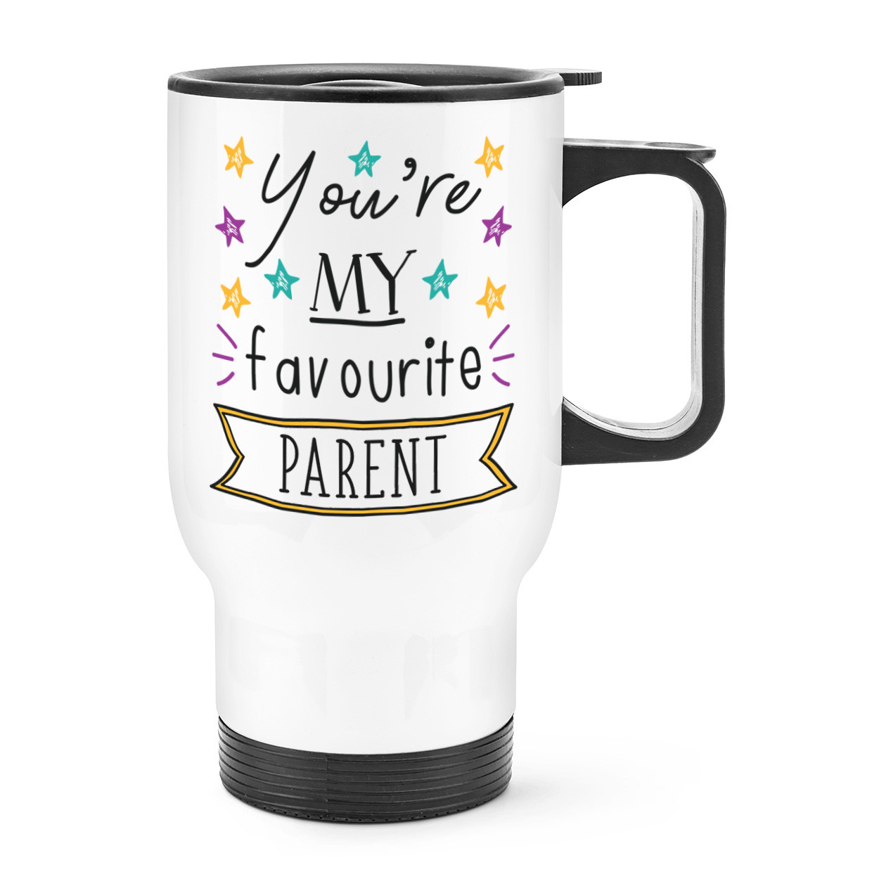 You're My Favourite Parent Stars Travel Mug Cup With Handle - Mothers Day