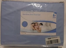 California King Light Blue Bamboo Sheets/Pillow Case Set Hotel Sheets Direct