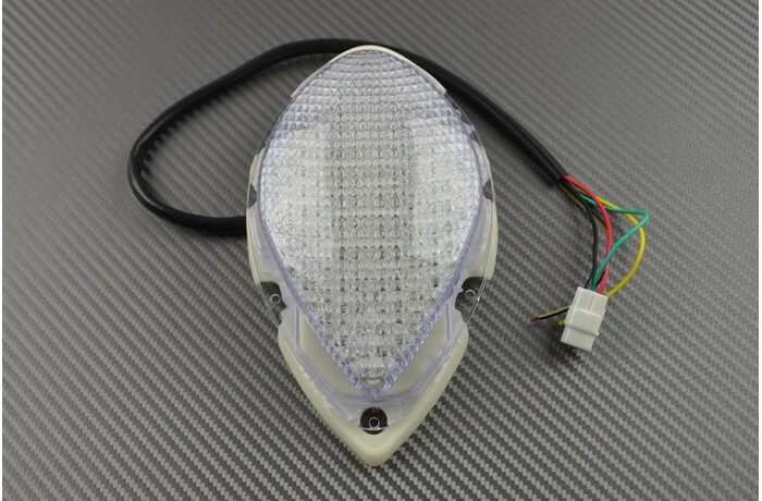 Feu arrière moto LED clair clignotant Yamaha XVX 1300 Roadstar 2004 2005 2006