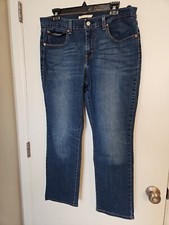 Levi Strauss 414 Relaxed Straight Leg Stretch Blue Denim Jeans Womens Size 31