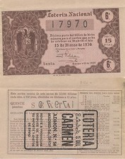 Nationale Lotterie. Ziehung Nr. 8 von 1956. Nummer 17970.