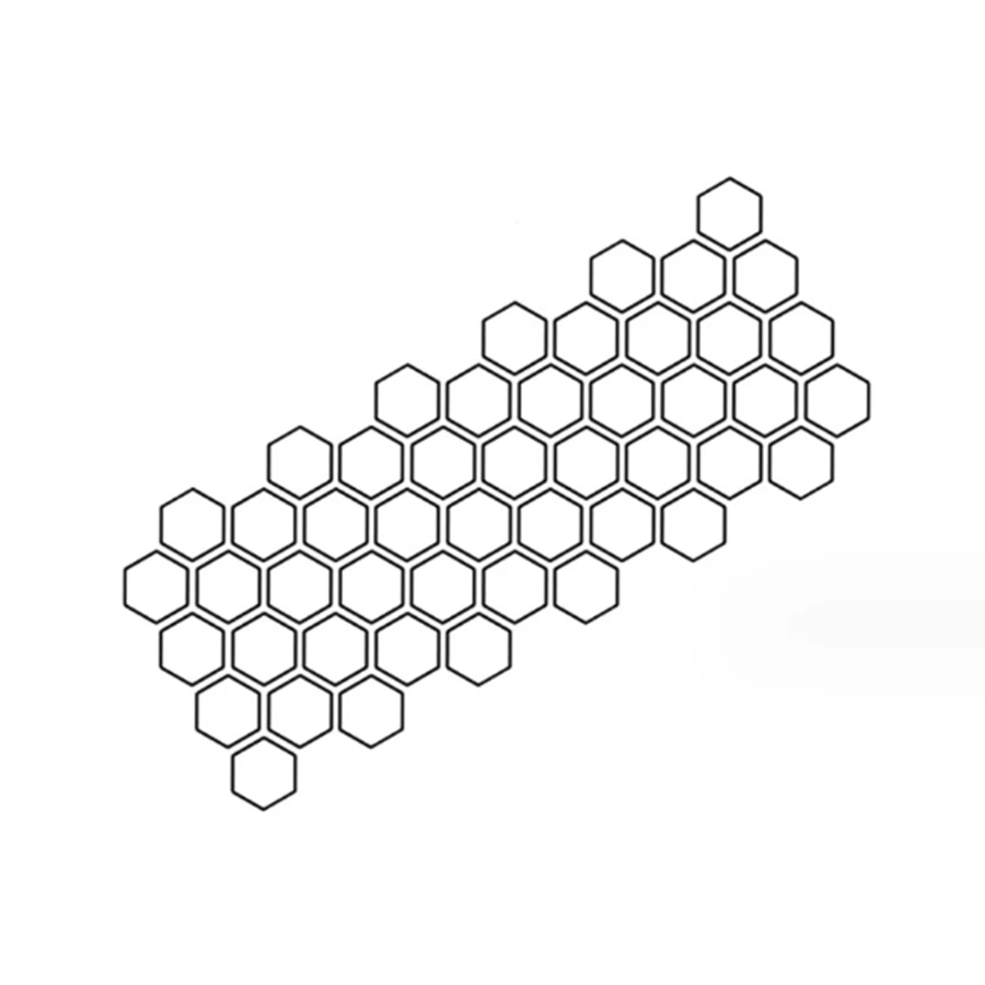 Honeycomb Hexagon Car Graphics Side Stickers Body Side Waist Line Sport Decals - Image 4 of 4