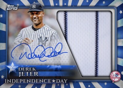 2023 Topps Independence Day  DEREK JETER  SIGNATURE & PATCH YANKEES DIGITAL CARD